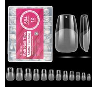 AIMEILI 504 Pezzi Tip in Gel per Unghie Ballerina, 12 Taglie Full Cover Tip Unghie Ricostruzione Soft Gel Nail Tips Fake Nails - 015