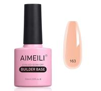AIMEILI 8 in 1 Builder Base Gel Smalto Semi Permanente Naturale Nudo Base e Struttura per Estensioni, Decorazioni e Sticker, Rafforzamento e Riparazione Manicure10ml (163)