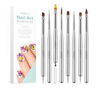 AIMEILI 8 Pezzi Pennelli Unghie Gel Nail Art Brushes Kit Dot Painting Tools Set Pennelli per Dipingere e Punteggiare Liner Nail Art