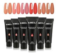 AIMEILI Kit Gel Ricostruzione Unghie, Colorati Nudo Glitter Acrigel per Unghie Nail Builder Gel Set - Lunga Durata e Per Principianti e Professionisti Extension Gel Set 17, 6x15ML