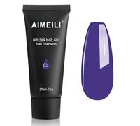AIMEILI Kit Ricostruzione Unghie, Acrilico Colorato Builder Gel Set Estension Acrigel - Blu Neon (048), 1x30ML