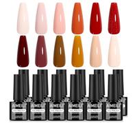 AIMEILI Kit Semipermanente Unghie Autunno 12 Colori Smalto Semipermanente Unghie UV LED Soak Off Smalti Gel Colorati Nail Art 5ml Kit 12-44