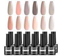 AIMEILI Kit Semipermanente Unghie Autunno 12 Colori Smalto Semipermanente Unghie UV LED Soak Off Smalti Gel Colorati Nail Art 5ml Kit 12-39