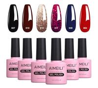 AIMEILI Kit Smalto Semipermente in Gel UV LED per Manicure Smalti per Unghie Soak Off Colorati Set 6 x 10 ml - Set Numero 21