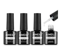AIMEILI Nail Prep e Primer Unghie e Base Rubber Builder Gel 4 x 8ml 7 IN 1 Builder Nail Gel Rubber Base Coat Primer e Dehydrator Unghie Nail Art Manicure