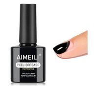 AIMEILI Peel Off Base Gel 10ml Peelable Base Coat per una Facile Rimozione | Base Coat Trasparente, Peel Off Base Coat per Fare Pratica, Cambia Spesso la Nail Art, Gel Soak Off UV LED per Salone di Casa