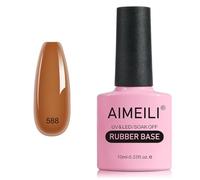 AIMEILI Rubber Base Gel Soak Off UV LED Rubber Base Coat Unghie Base Coat Gel Smalto Manicure 10 ml (588)