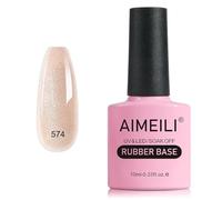 AIMEILI Rubber Base Gel Soak Off UV LED Rubber Base Coat Unghie Base Coat Gel Smalto Manicure 10 ml (574)