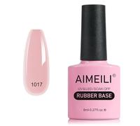 AIMEILI Rubber Base Rinforzo Semipermanente 8ml 5 in 1 Gel Ricostruzione Autolivellante Unghie per Semipermanente Strengthening Nail Polish - 1017