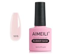AIMEILI Rubber Base Rinforzo Semipermanente 8ml 5 in 1 Gel Ricostruzione Autolivellante Unghie per Semipermanente Strengthening Nail Polish - 1015