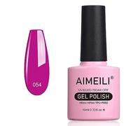 AIMEILI Smalti per Unghie Colori Smalto in Gel Fluo Semipermanente UV LED Soak Off - Neon Purple Grape (054) 10ml