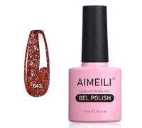 AIMEILI Smalto Semipermanente in Gel UV LED Smalto per Unghie Kit Smalti Semipermanenti Soak off Gel Colori per Manicure - Flash di Esplosione Autunnale e Invernale (643) 10ml