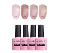 AIMEILI Smalto Semipermanente in Gel UV LED Soak Off per Unghie per Manicure Colorati Set 4 x 10 ml - Set Numero 21