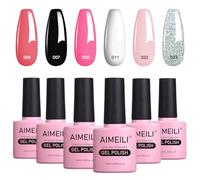 AIMEILI Smalto Semipermente per Unghie in Gel per Manicure Soak Off UV LED Colorati Set 6 x 10 ml - Set Numero 1