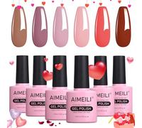 AIMEILI Smalto Semipermente per Unghie in Gel UV LED Smalti Semipermanenti Kit Semipermanente Unghie Smalti Colorati Gel per Manicure Soak Off Gel Polish Set 6 x 10 ml - Set Numero 30