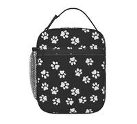 AIMeinn Bear Paw Print - Borsa termica per il pranzo, leggera, portatile, funzionale, per famiglia, viaggi, università