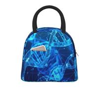 AIMeinn Borsa termica per il pranzo con stampa fotografica con catena DNA, leggera, portatile, funzionale, per famiglia, viaggi, scuola, università