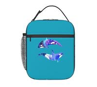 AIMeinn Orca Killer Whale Print Borsa termica leggera per il pranzo per la scuola, portatile, funzionale, per famiglia, viaggi, università