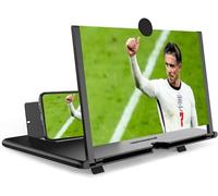 AiMeiteng 20 pollici Lente di ingrandimento per cellulare da,HD Ingranditore schermo smartphone, con Supporto Pieghevole Video per Guardare Video di Film su Tutti Gli Smartphone