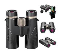 AiMeiteng Binocolo Professionale Alto Ingrandimento - Prisma BaK-4 e Lente FMC, Impermeabile, Messa a Fuoco Veloce, 12x42 Binocolo con Adattatore Telefonico per Birdwatching, Escursionismo, Caccia