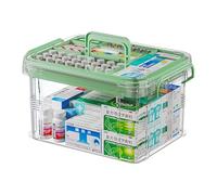 AiMeiteng Scatola medicinali, Porta medicine casa scatola, 2 strati medicine box, multifunzione Organizer per medicinali, per pronto soccorso,medicinali,per la casa, all'aperto