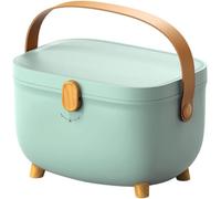 AiMeiteng Scatola medicinali, Porta medicine casa scatola, 2 strati medicine box, multifunzione Organizer per medicinali, per pronto soccorso,medicinali,per la casa, all'aperto (Verde)