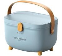 AiMeiteng Scatola medicinali, Porta medicine casa scatola, 2 strati medicine box, multifunzione Organizer per medicinali, per pronto soccorso,medicinali,per la casa, all'aperto