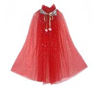 AIMEJZM 70cm Ragazze Principessa Capo Glittering Mesh Capo Piccole Ragazze Cappotto Rosa Per Costume Party Cosplay Dress Up