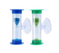 AIMEKE 2 Pezzi Clessidra Set 2 Minuto / 3 Minuti Clessidra Bambini Timer a Clessidra con Ventosa per Giochi, Cucina, Lavarsi I Denti Gestione del Tempo