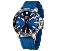 AIMES Orologi da uomo casual cronografo impermeabile sport militare orologio analogico movimento al quarzo elegante elegante orologio da polso elegante regalo orologio da uomo, Blu, Orologio casual di affari del vestito sportivo di modo