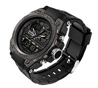AIMES Orologi da uomo per sport all'aria aperta, impermeabile, militare, tattico, digitale, analogico, con data, multi funzione, con grande quadrante con allarme, cronometro per uomo, Nero e nero.,