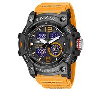 AIMES Orologi da uomo Sport Outdoor Impermeabile Orologio Militare Analogico Digitale Sport Orologio Elettronico Tattico Esercito Orologi per Uomo Data Multi Funzione, Arancione, Digitale