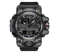 AIMES Orologio da polso da uomo, sportivo, impermeabile, militare, tattico, con data, multi funzione, ampio quadrante LED, sveglia, cronometro per uomo, 3133-Nero, Abito sportivo casual alla moda