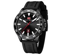 AIMES Orologio da uomo casual con cronografo, impermeabile, sportivo, militare, analogico, movimento al quarzo, elegante orologio da polso elegante regalo per uomo, Nero , Moderno