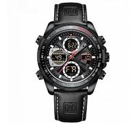 AIMES Orologio da uomo sportivo, militare, impermeabile, cronografo, analogico, al quarzo, quadrante grande, classico, elegante, alla moda, casual, per lavoro, lavoro, regalo elegante per uomo, N-nero