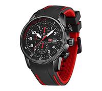 AIMES Orologio da uomo sportivo, militare, impermeabile, cronografo, analogico, al quarzo, quadrante grande, classico, elegante, alla moda, casual, per lavoro, lavoro, regalo elegante per uomo, Nero