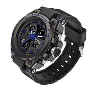 AIMES Orologio sportivo da uomo, impermeabile, militare, analogico, digitale, con data, allarme, cronometro, multifunzione, tattico, quadrante grande da uomo, Blu