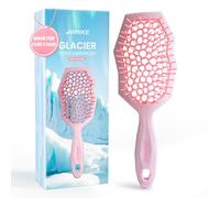 AIMIKE Glacier - Spazzola districante senza dolore, per capelli ricci bagnati e asciutti, scorre attraverso i grovigli con facilità, spazzola per capelli ventilata per capelli da 2c a 4c, rosa