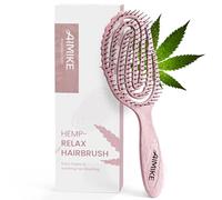 AIMIKE Spazzola per capelli senza tirare, spazzola per capelli in canapa a basso tenore di carbonio, spazzola districante per districare facilmente, spazzola per capelli spessi, spazzola per capelli