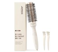 AIMIKE Spazzola rotonda per capelli, NaturaVol piccola spazzola rotonda con tecnologia ceramica nano termica, per asciugatura e styling, con 2 clip (canna da 1,3 pollici, setole da 2,1 pollici)