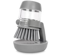 AIMIXUN Spazzola per Piatti con Dispenser di Detersivo, Spazzola da Cucina con Supporto Spazzola per Piatti con Dispenser di Sapone per Piatti, Pentole, Pentole, Padelle, Lavandino