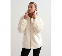 Aim'n - Almond - Giacca in pile borg bianca con collo a imbuto e zip-Bianco 44
