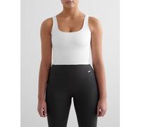 Aim'n - Brassière bianca a coste modellante senza cuciture-Bianco 46