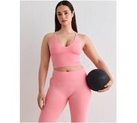 Aim'n - Brassière modellante senza cuciture color cipria incrociata sul retro-Rosa 42
