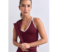 Aim'n - Brassière modellante senza cuciture color merlot con incrocio sul retro-Rosso 38
