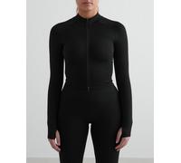 Aim'n - Giacca nera modellante con zip senza cuciture-Nero 40