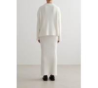 Aim'n - Gonna lunga bianca in maglia a coste bianco mandorla 42