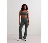 Aim'n - Leggings a zampa color verde salvia a coste senza cuciture 40