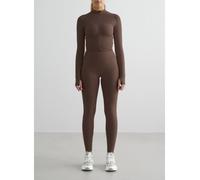 Aim'n - Macchiato - Giacca modellante senza cuciture color macchiato con zip-Marrone 38