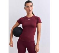 Aim'n - Merlot - Top a maniche corte basic morbido color merlot-Rosso 38